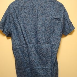 Liberty for J.Crew Medium Blue Floral Short Sleeve Shirt